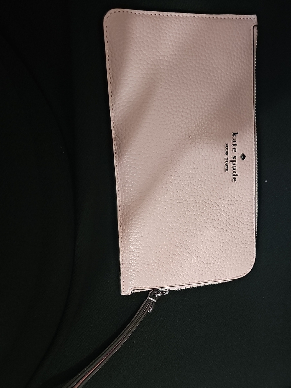 kate spade Pale Pink Pebbled Leather Wristlet